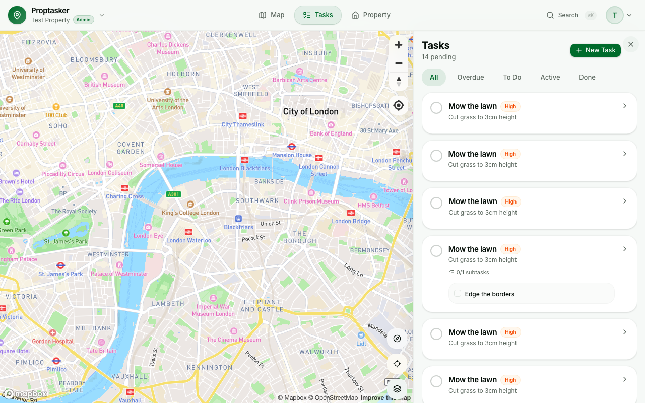 Weitland desktop task list